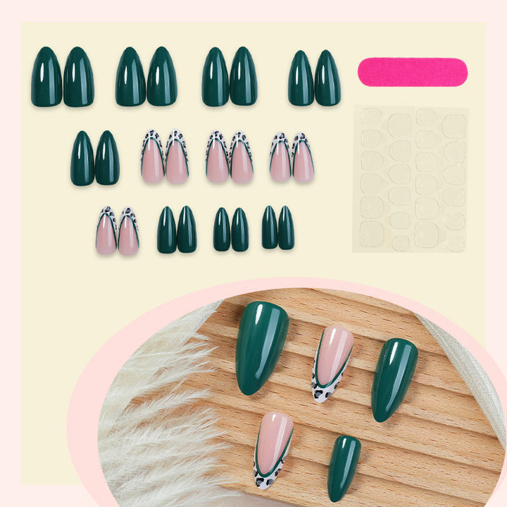 Decorative Press-On Nail Art Set with Contemporary Animal Prints Stornfield