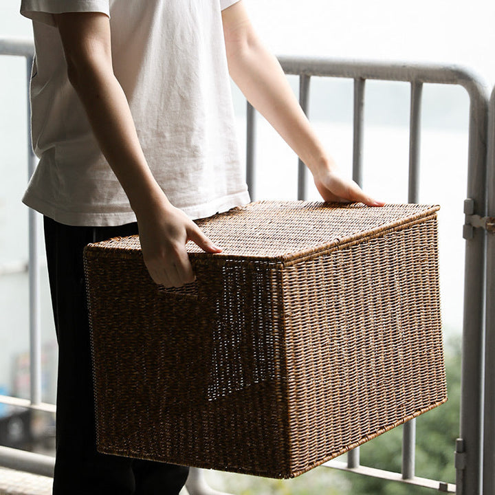 Woven Storage Chest with Lid Stornfield
