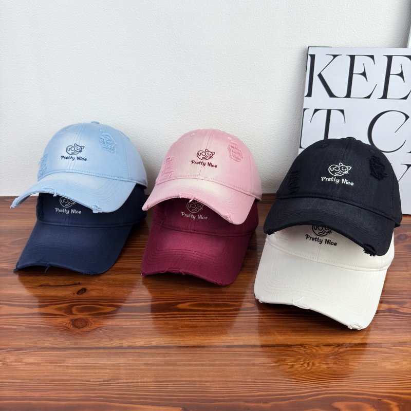 Women's Distressed Casual Embroidered Baseball Cap Stornfield
