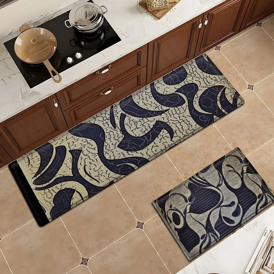Floral Pattern Kitchen Runner Mat