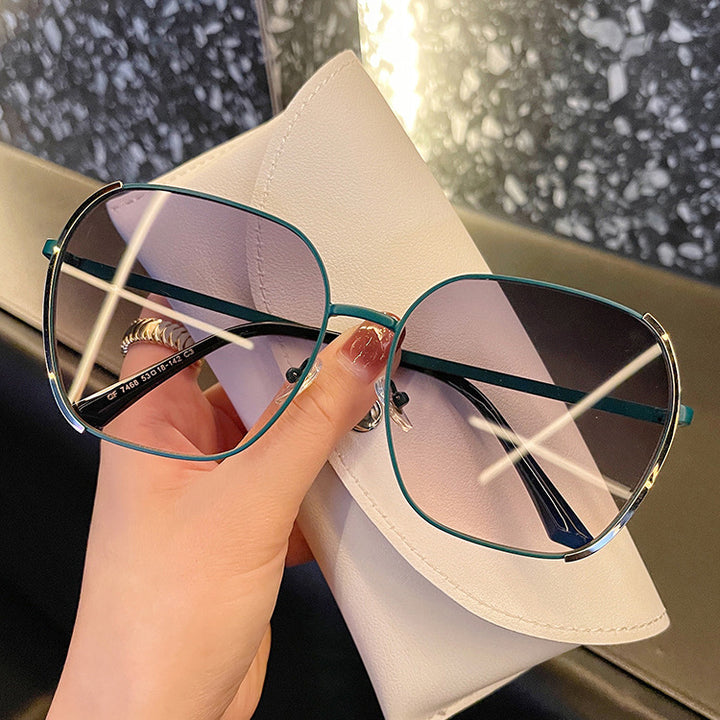 Women's large square sunglasses with high-quality metal frame Stornfield