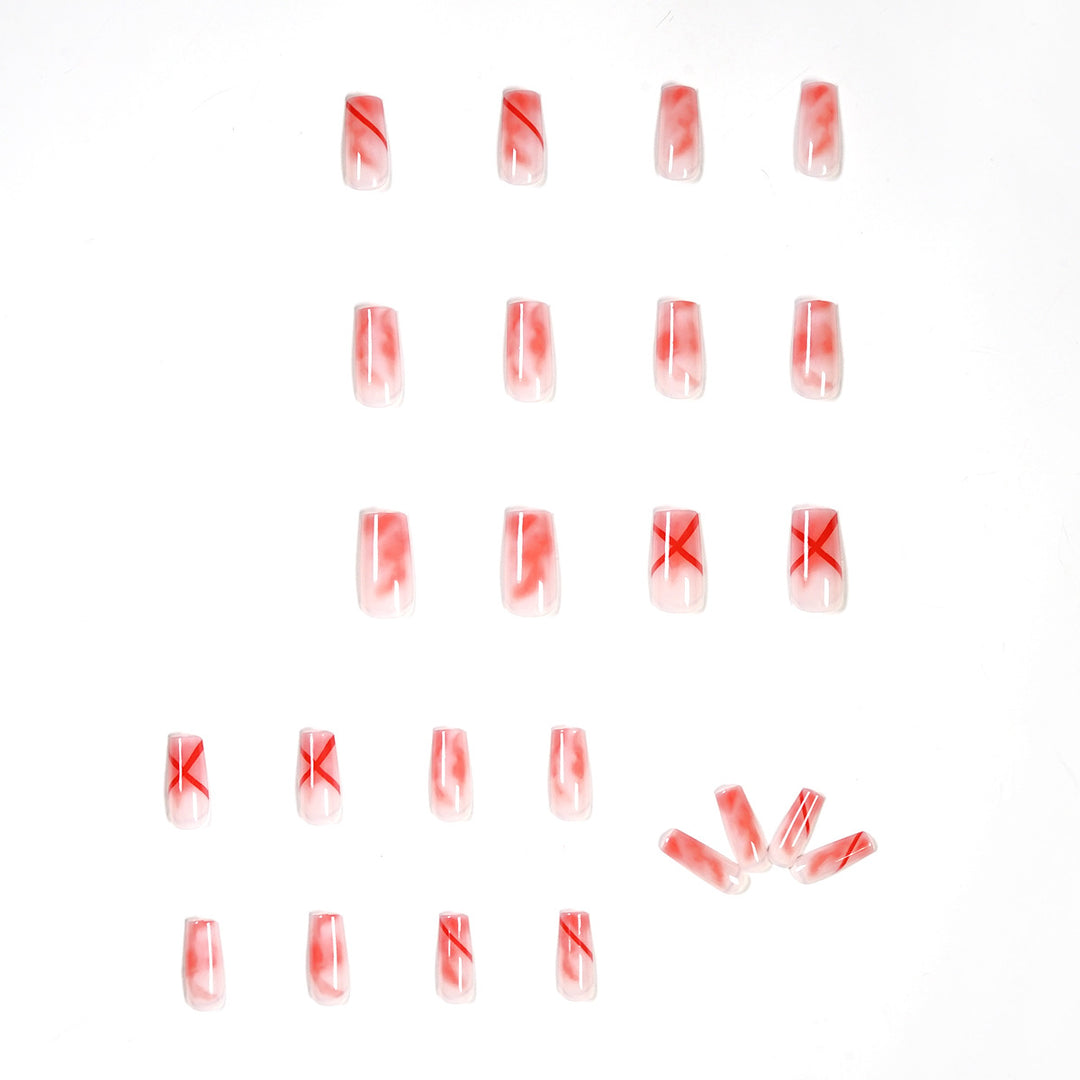 Artfully designed acrylic nails with marbled and decorative effects Stornfield