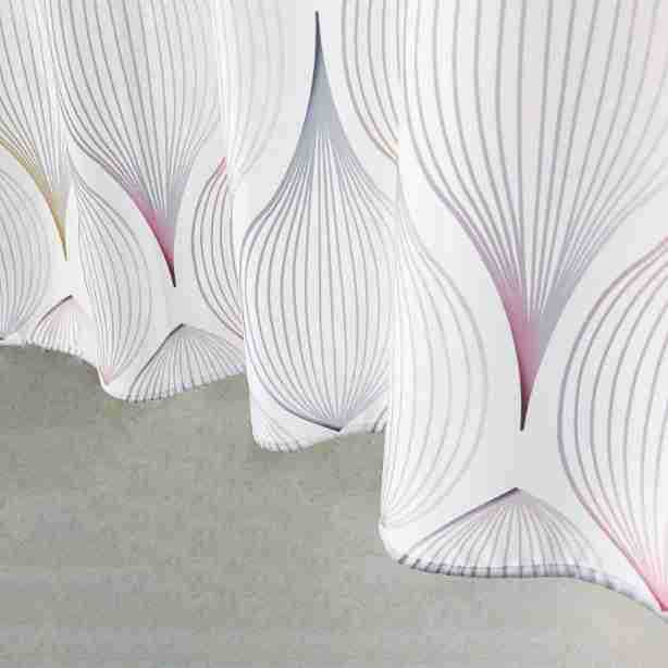 Modern Leaf Textured Shower Curtain Stornfield