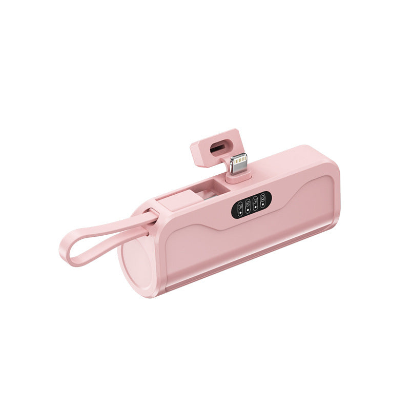 Portable power bank with integrated charging cable and automatic charging detection Stornfield