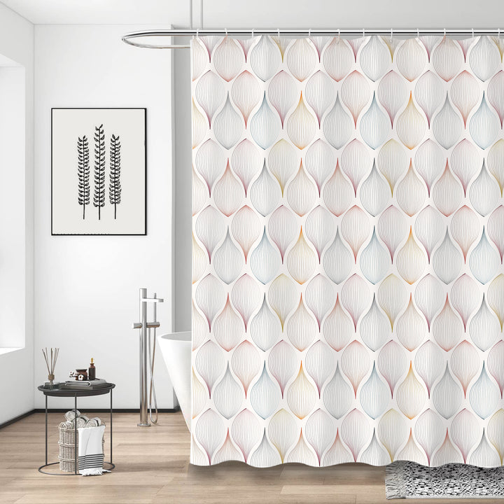 Modern Leaf Textured Shower Curtain Stornfield