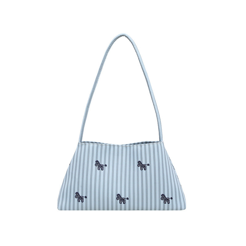 WoChic Embroidered Striped Shoulder Bag Stornfield