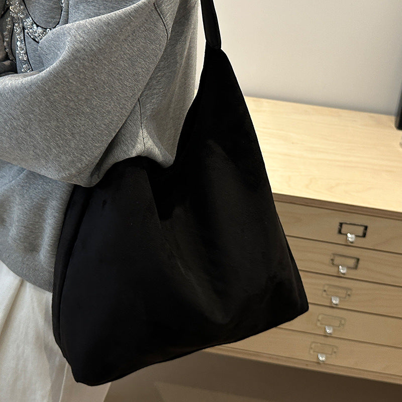 Minimalist Suede Shoulder Bag