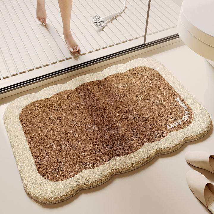 Decorative Plush Bath Mat for Bathroom