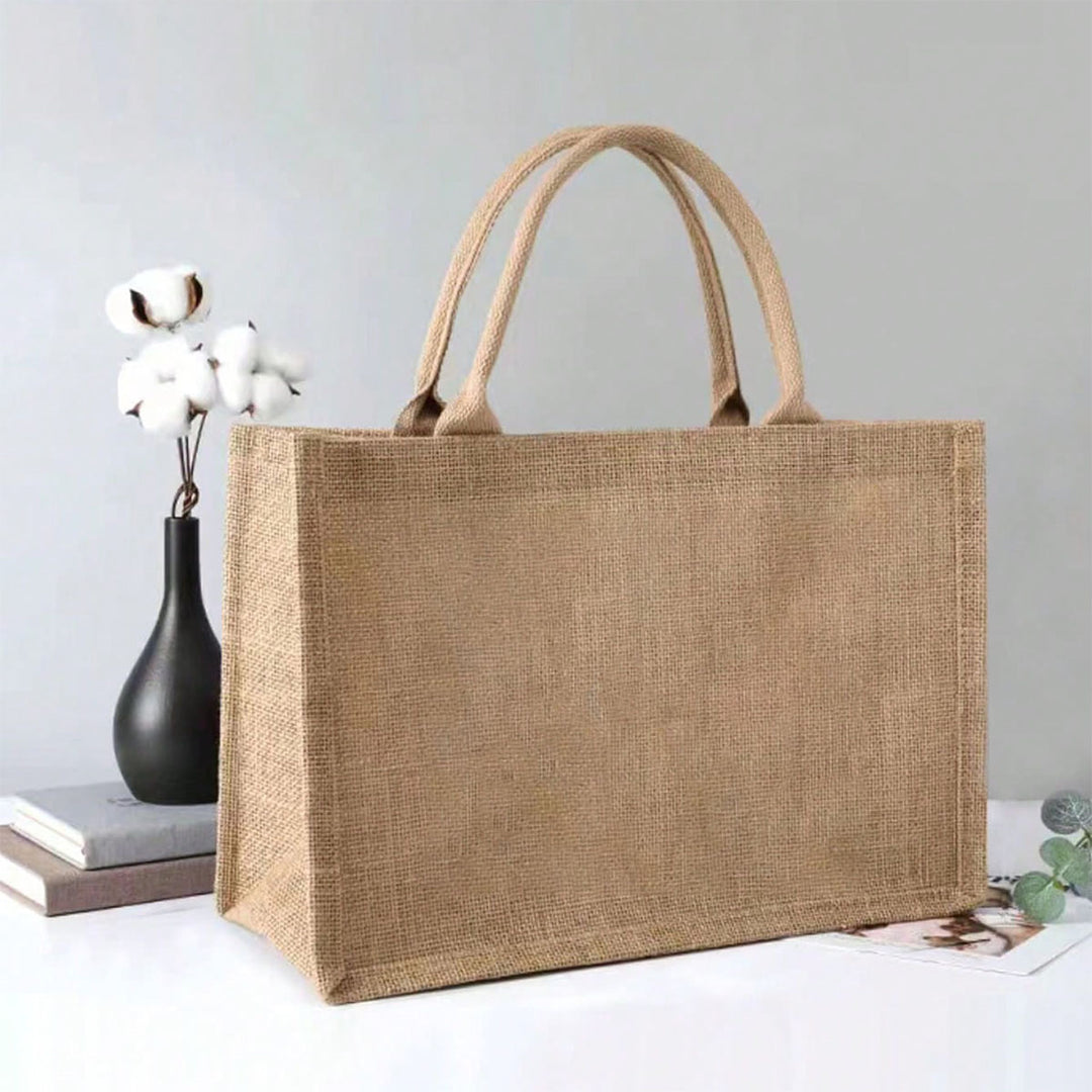 Spacious jute bag with reinforced handles Stornfield