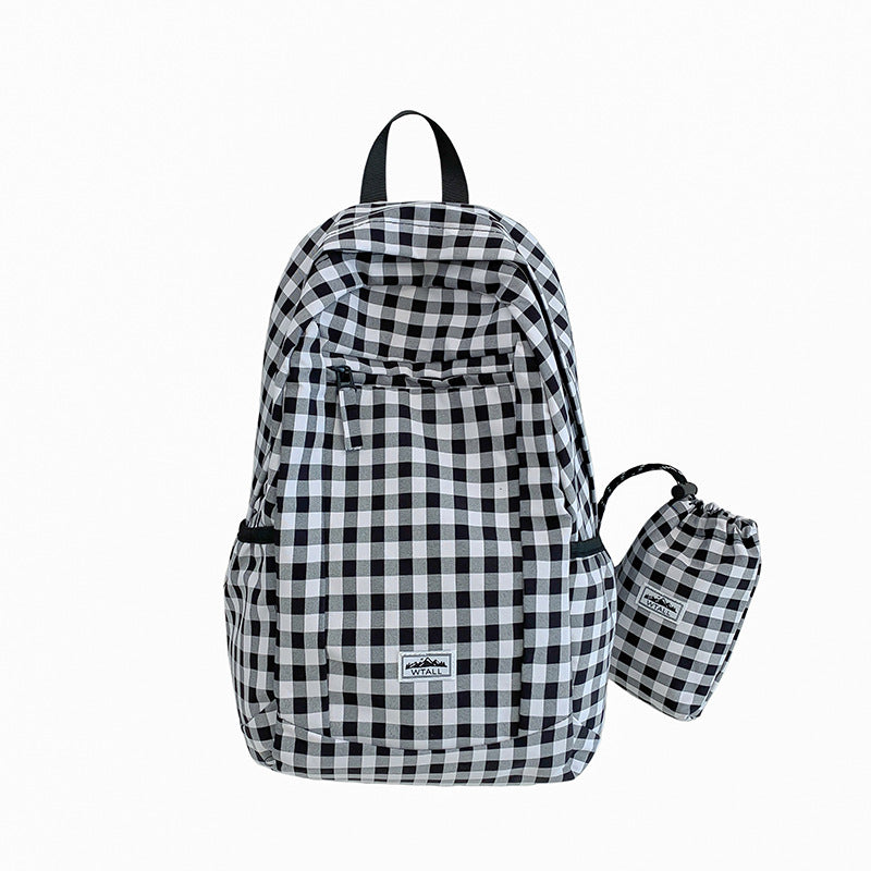 Casual Checkered School Backpack Stornfield