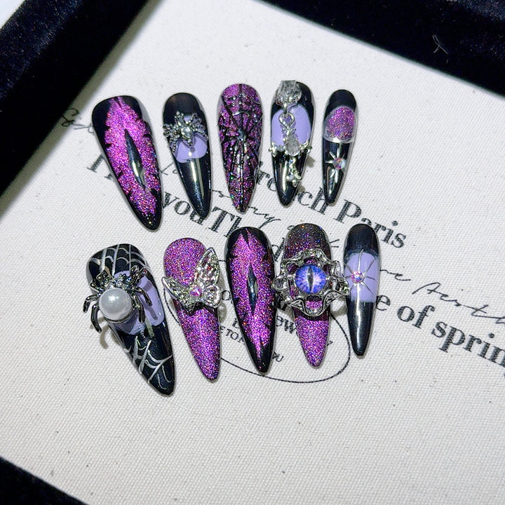 Gothic-Inspired Decorative Nail Art Tips