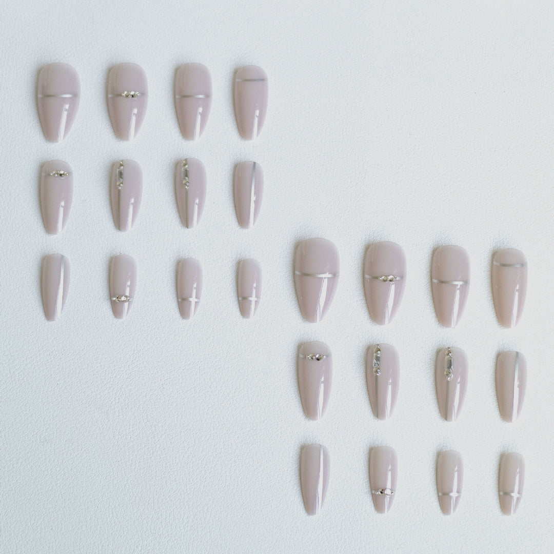 Glamorous Rhinestone-Accented Nail Art