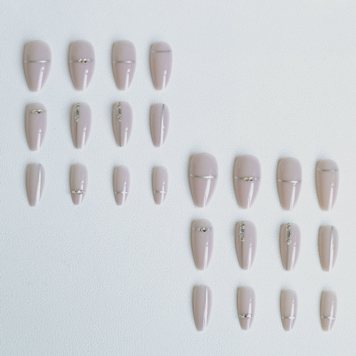 Glamorous Rhinestone-Accented Nail Art