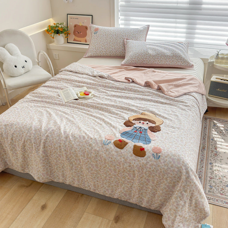 Women Cozy Bedspread with Playful Penguin Design Stornfield
