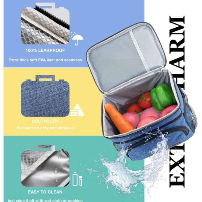 Cooler bag with multiple compartments and durable carrying handle Stornfield