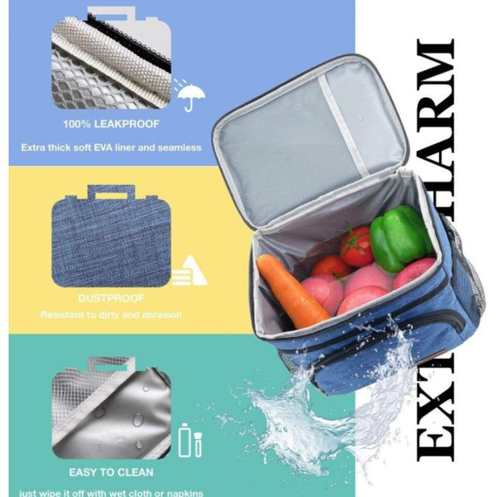 Cooler bag with multiple compartments and durable carrying handle Stornfield