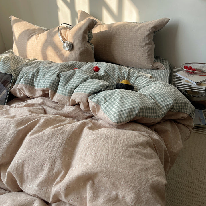 Textured Linen Duvet Cover Set