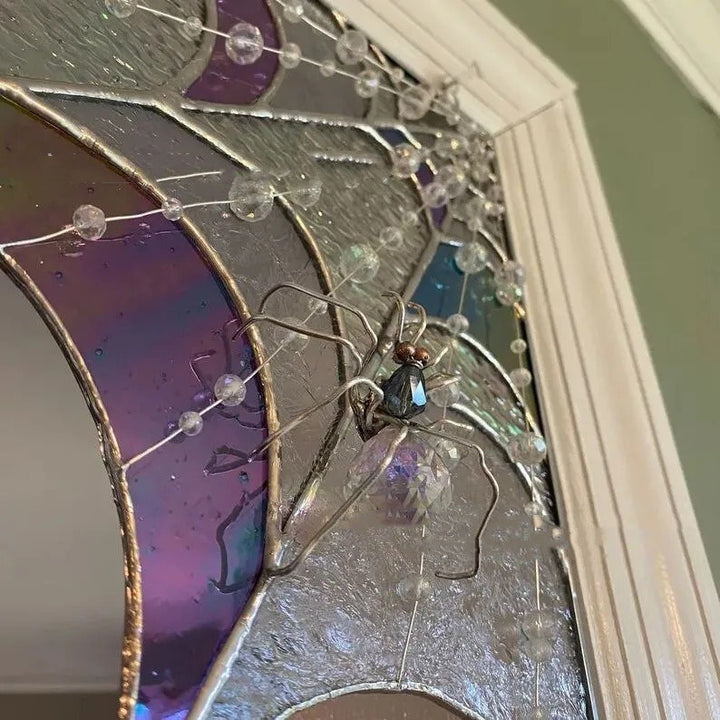 Halloween-Themed Spider Web Door Decoration