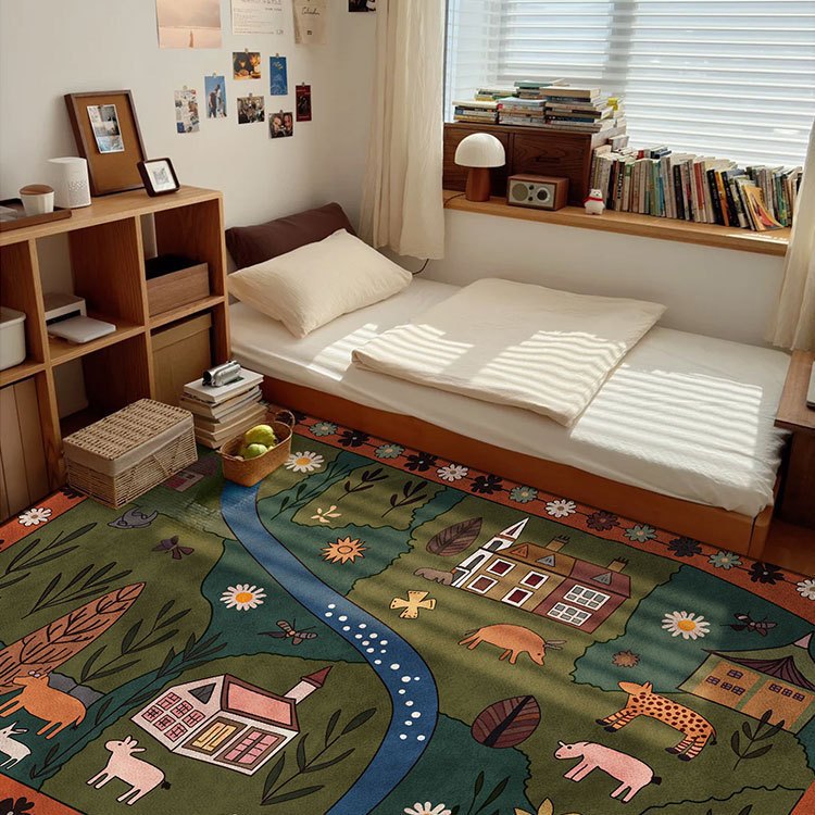 Vintage Floral Collage Area Rug