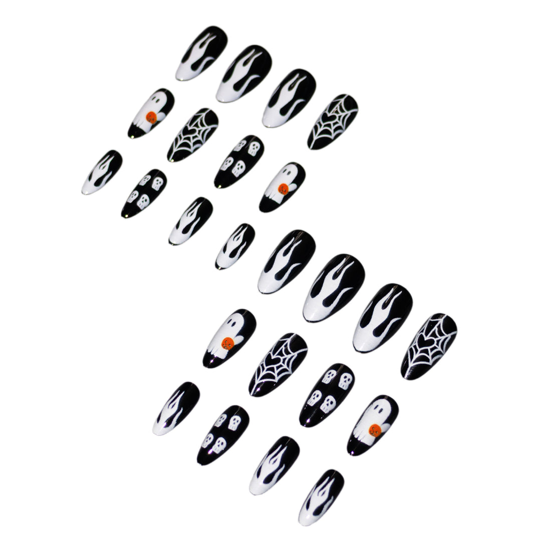 Halloween-Themed Artistic Press-On Nails Set Stornfield