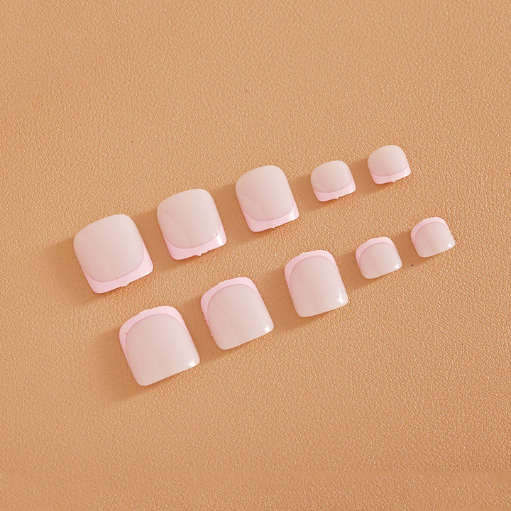 Nail art set with elegant French design and glitter accents Stornfield
