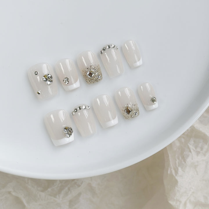 Decorative Swarovski-Accented Press-On Nail Set