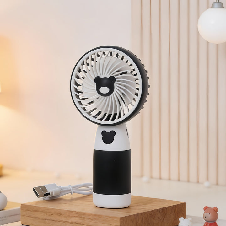Ladies Portable Hand Fan with Cute Bear Design Stornfield