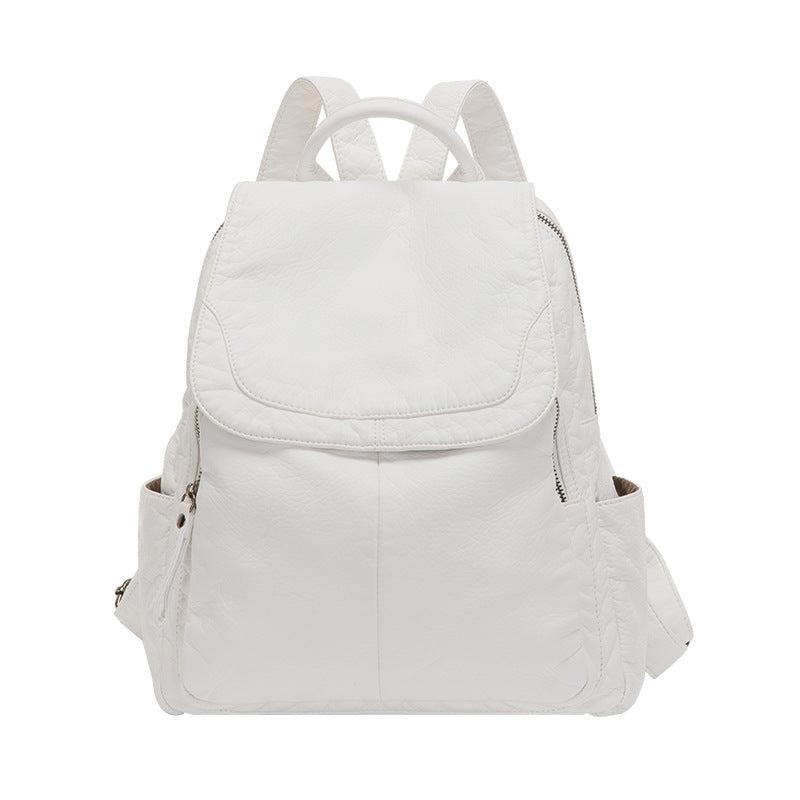 Versatile Soft Leather Backpack