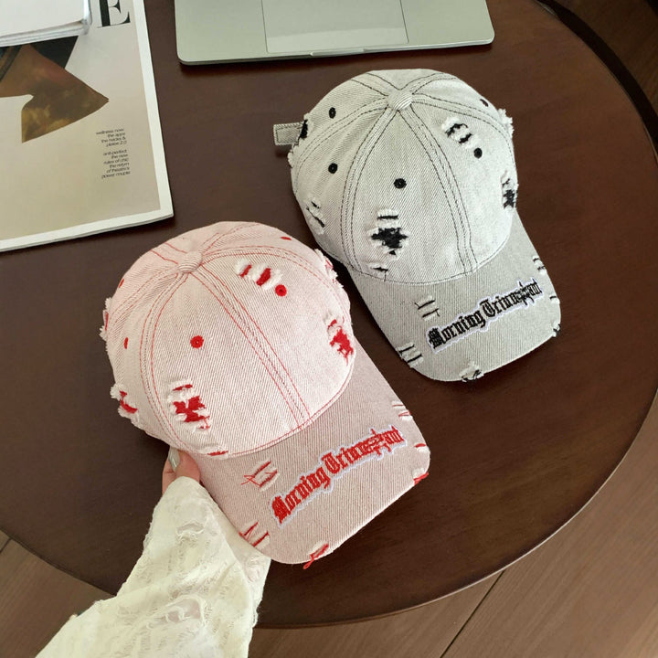 Women's Distressed Denim Baseball Cap Stornfield