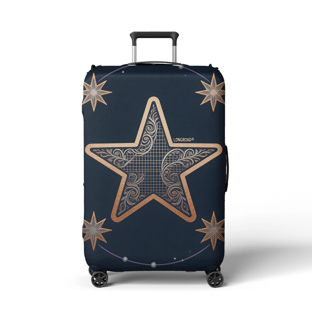 Women’s suitcase cover with floral lavender pattern Stornfield