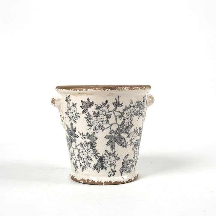 Decorative flower pot with floral embellishments Stornfield