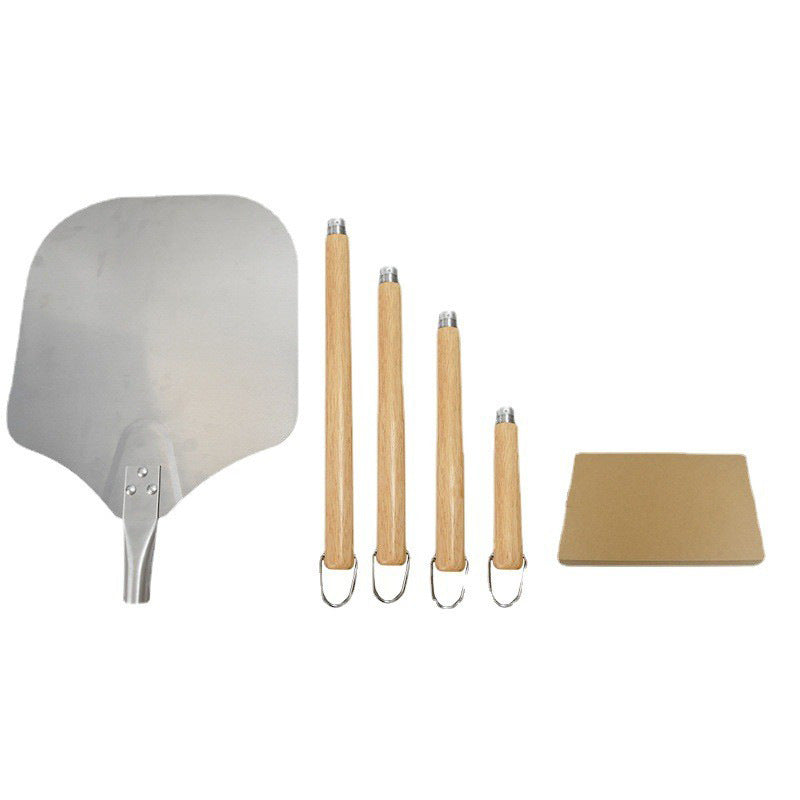 commercial aluminum pizza peel with long wooden handle Stornfield