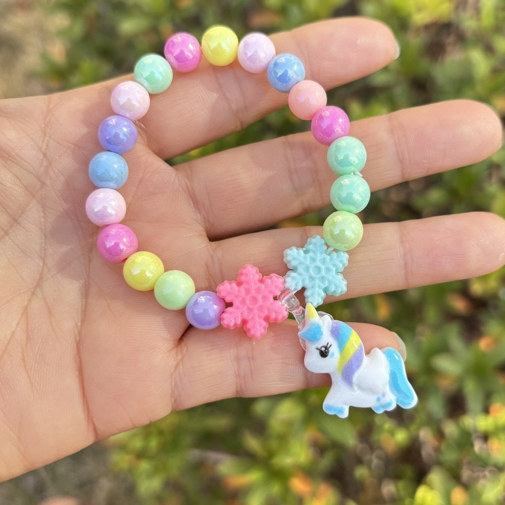 Colorful bracelet with flower charms Stornfield