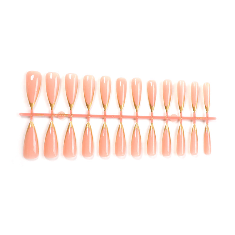 Elegant Long-Shape Press-On Glossy Nail Set Stornfield