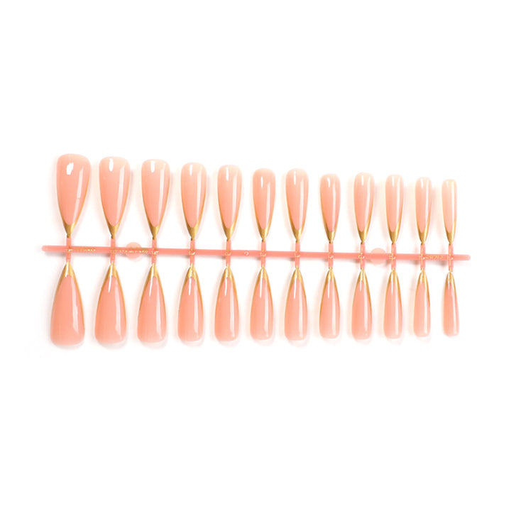 Elegant Long-Shape Press-On Glossy Nail Set Stornfield