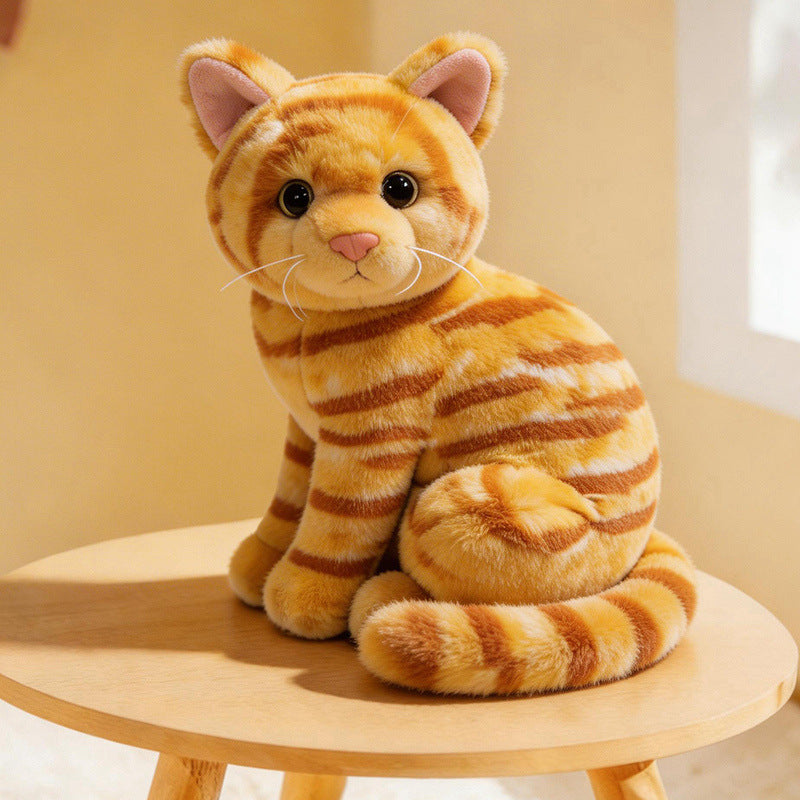 Lifelike Stretching Cat Plush Floor Cuddle Pillow Stornfield