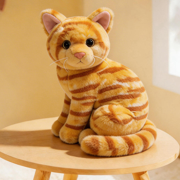 Lifelike Stretching Cat Plush Floor Cuddle Pillow Stornfield