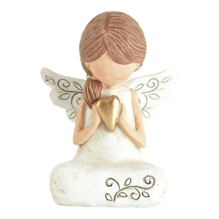 Women's Angel Figurine Holding Book