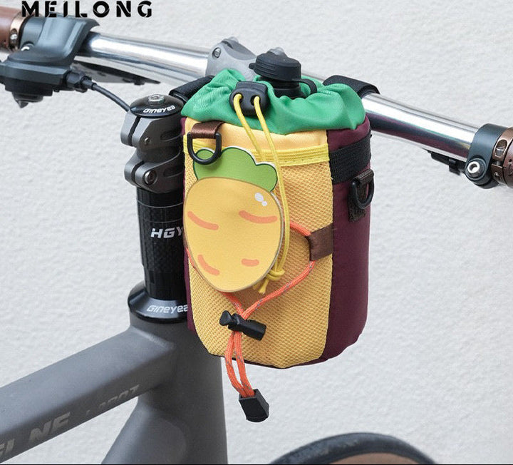 insulated kids water bottle carrier with drawstring closure and three universal attachment straps Stornfield