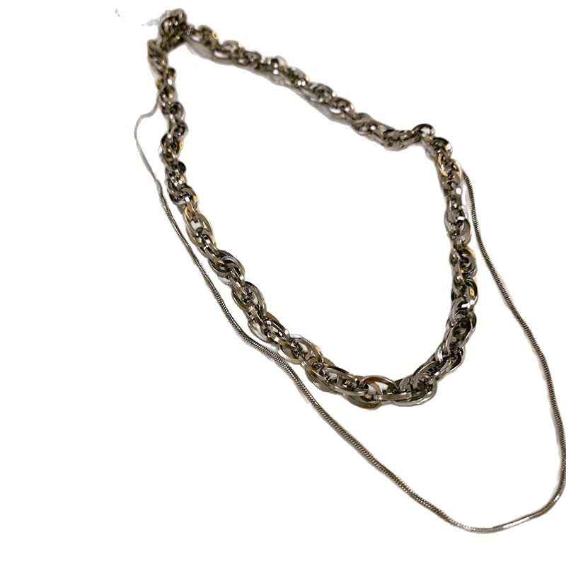 Layered Textured Chain Necklace Stornfield