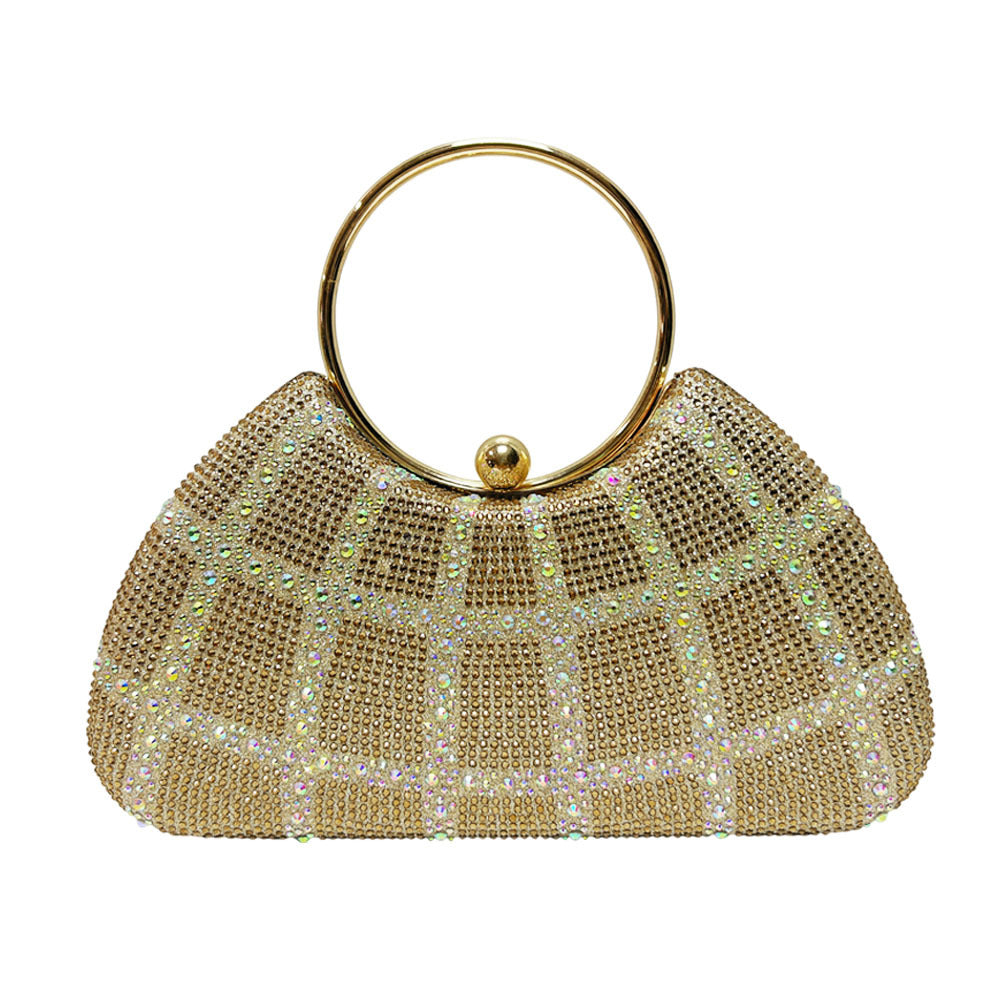 Rhinestone-Studded Evening Handbag