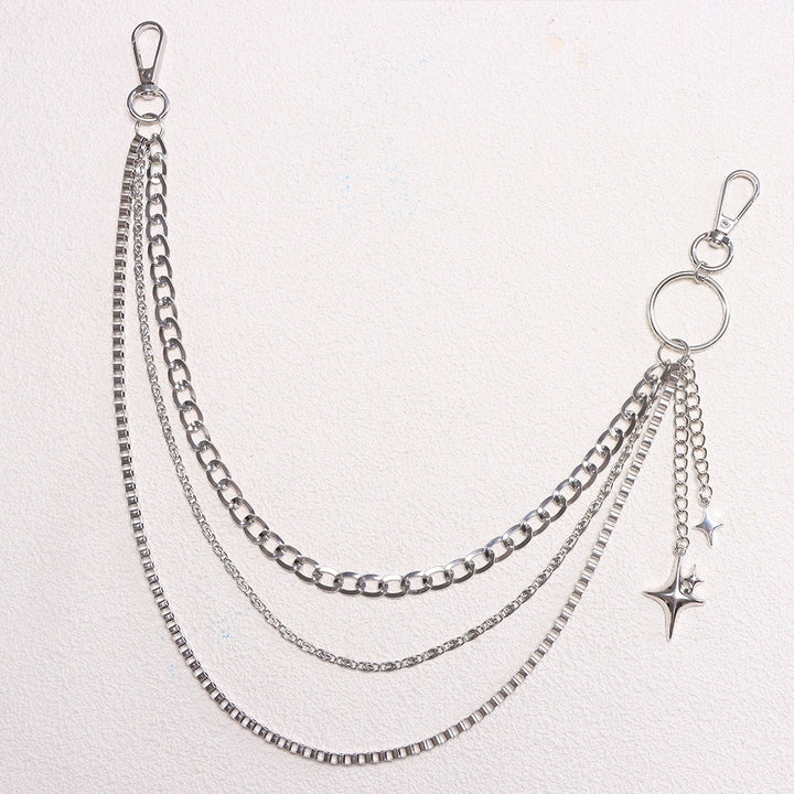 Fashionable keychain chain with sparkling stars Stornfield