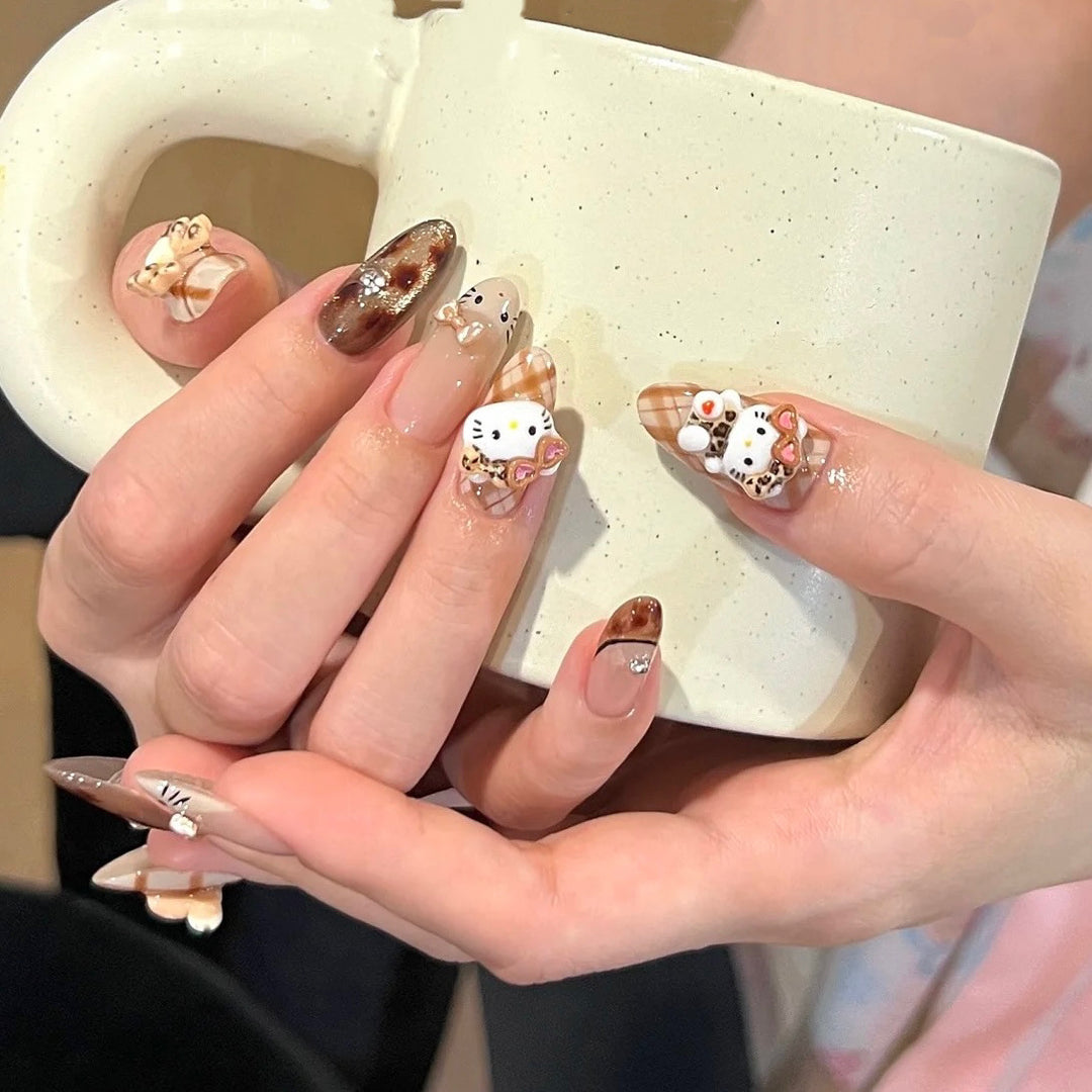 Whimsical Character-Themed Press-On Nail Collection
