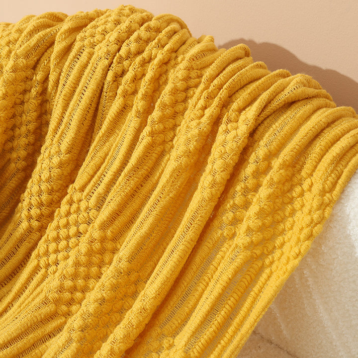 Women's stylish living room throw blanket with fringe pattern Stornfield
