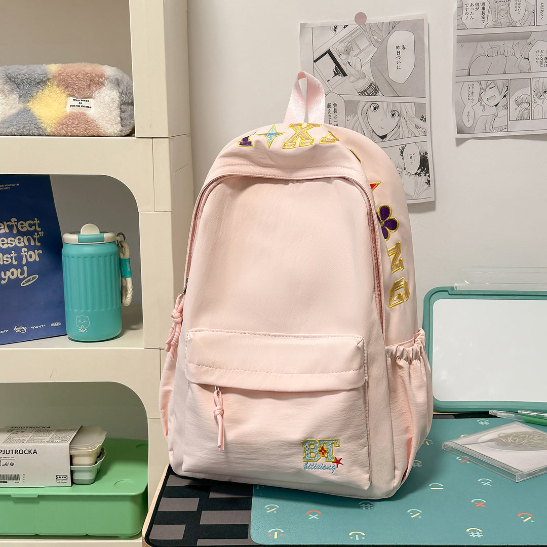 Trendy Embroidered School Backpack Stornfield