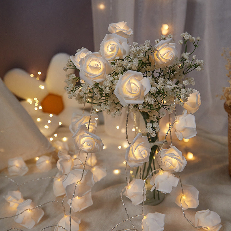 Decorative LED rose string lights Stornfield