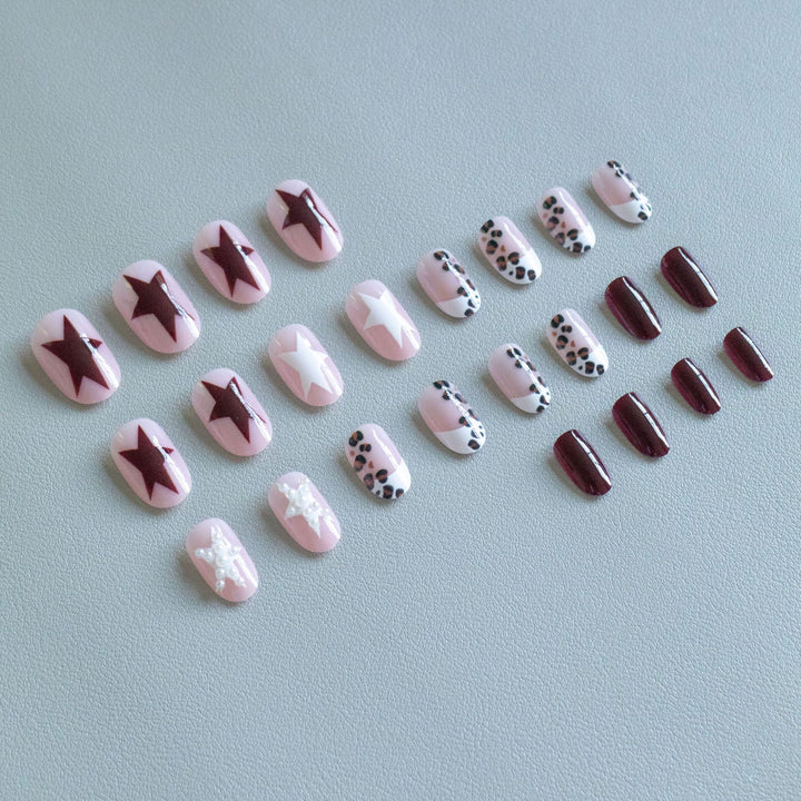 Artistic Animal Print Acrylic Nail Art Set