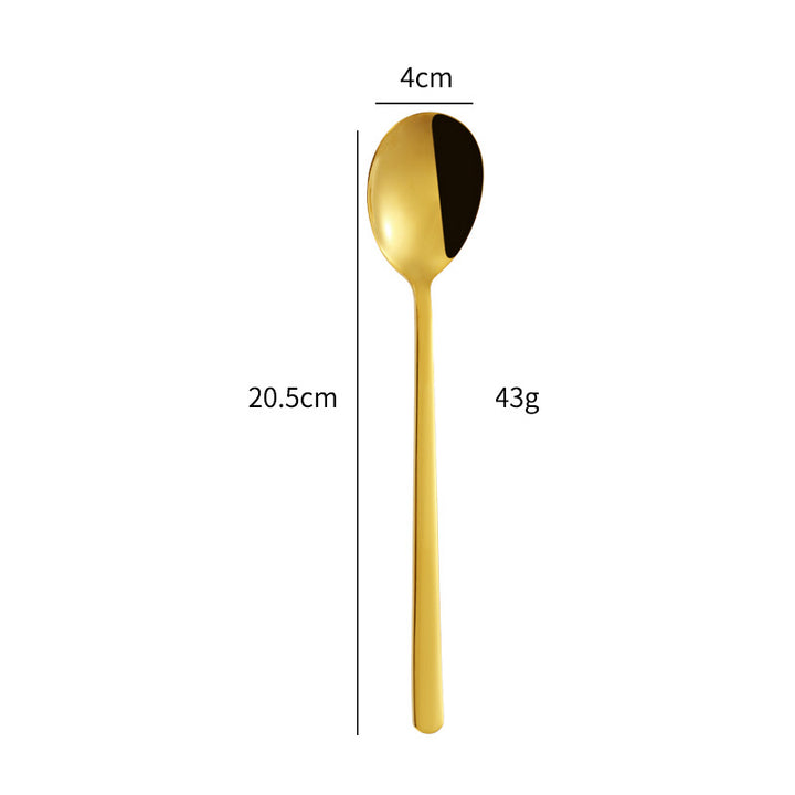 Elegant dessert spoon with luxurious golden surface Stornfield