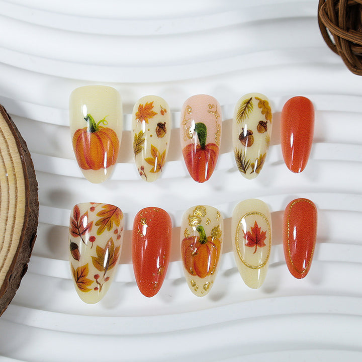 Artificial nail set with autumn motifs Stornfield