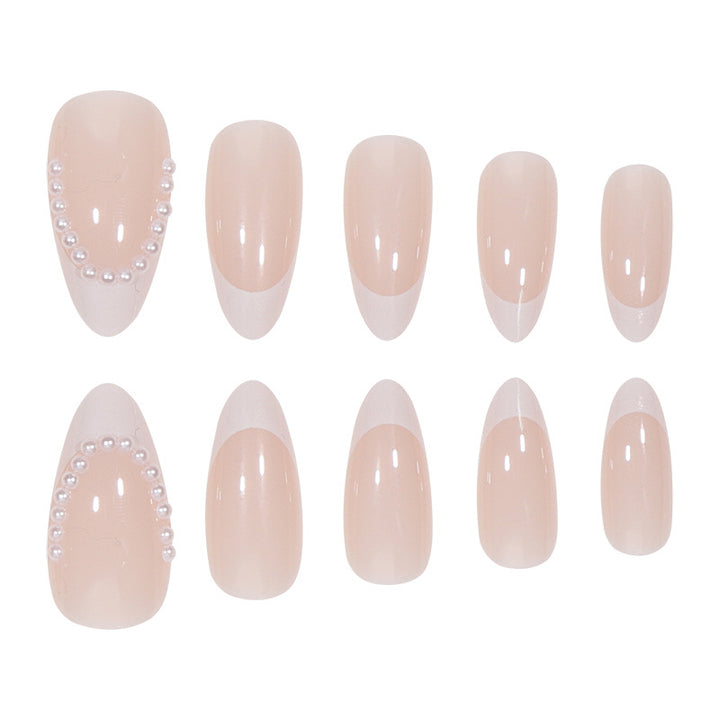 Elegant Stiletto Press-On Nails with Pearl Accents Stornfield